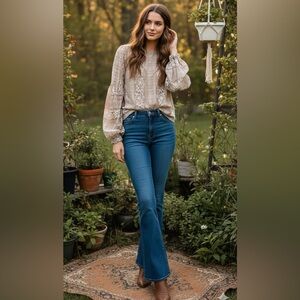 Zink London L cafe floral lace embroidered blouse romantic cottagecore
